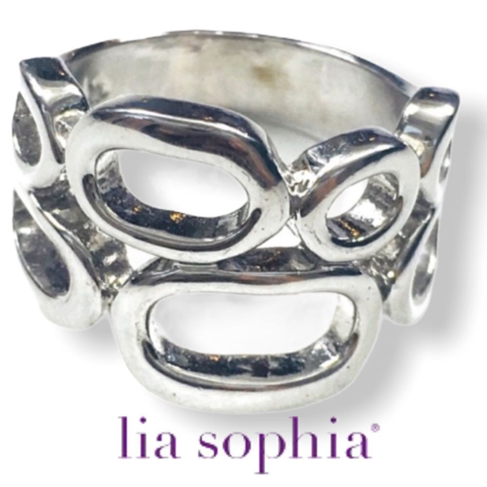 Lia Sophia “Structure” silver plated statement ring - Picture 8 of 8